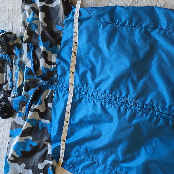 Lands' End Blue Camouflage Windbreaker / Rain Kids Jacket - Picture 8 of 14